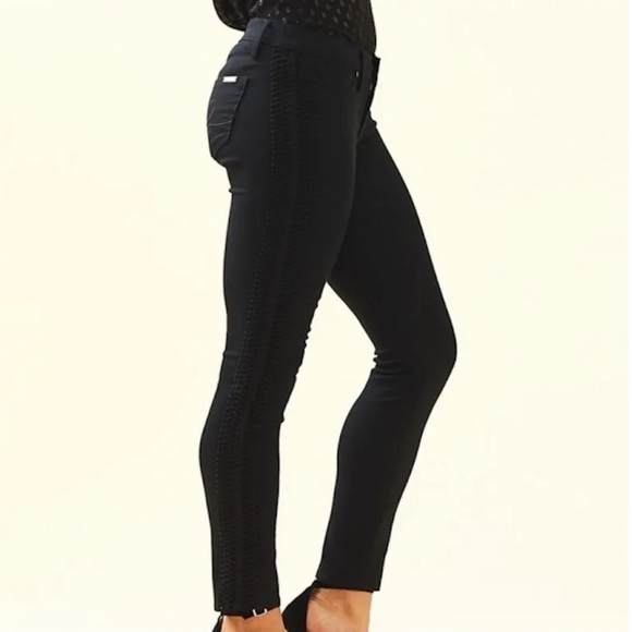 ⭐️ Lilly Pulitzer South Ocean Skinny Onyx Black Jeans Size 4 - Picture 3 of 11